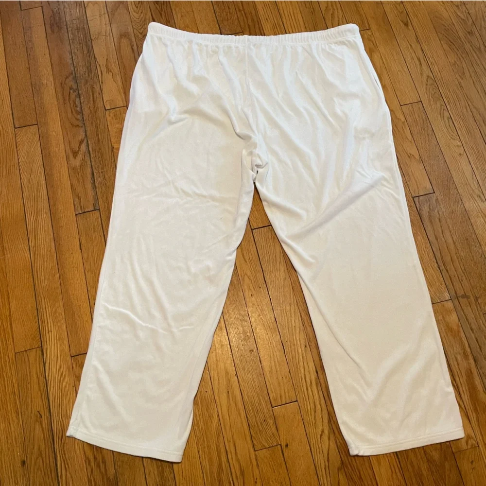 Vermont Country Store White Lounge Pants, Size 3X - Picture 7 of 7